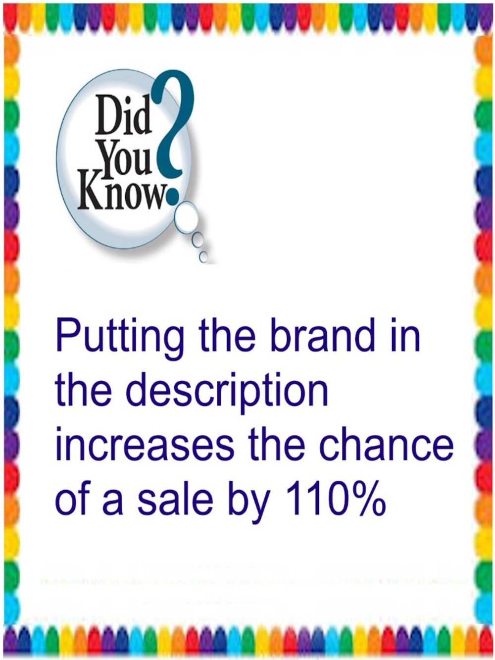 Do You Repeat The Brand of the Item In Your Description?